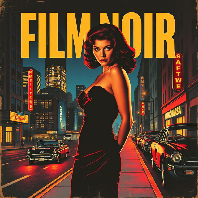 A vintage 1960s movie poster, featuring a classic film noir style