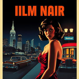 A vintage 1960s movie poster, featuring a classic film noir style