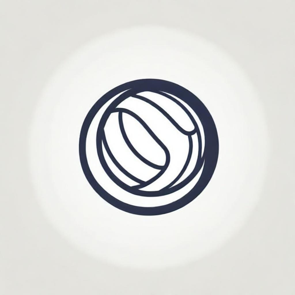 An engaging logo design featuring volleyball as the key element, suggesting energy and sportsmanship.