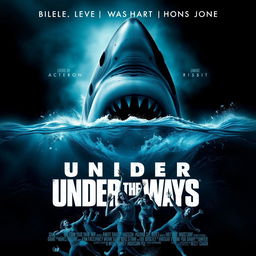 A dramatic movie poster for 'Under the Waves' by MWVISION FILMS, featuring Blake Lively and Thomas Jane