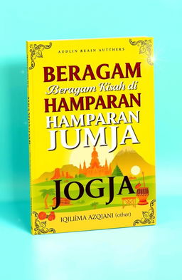 A book cover design for "Beragam Kisah di Hamparan Bumi Jogja" by Iqlima Azqiani and others