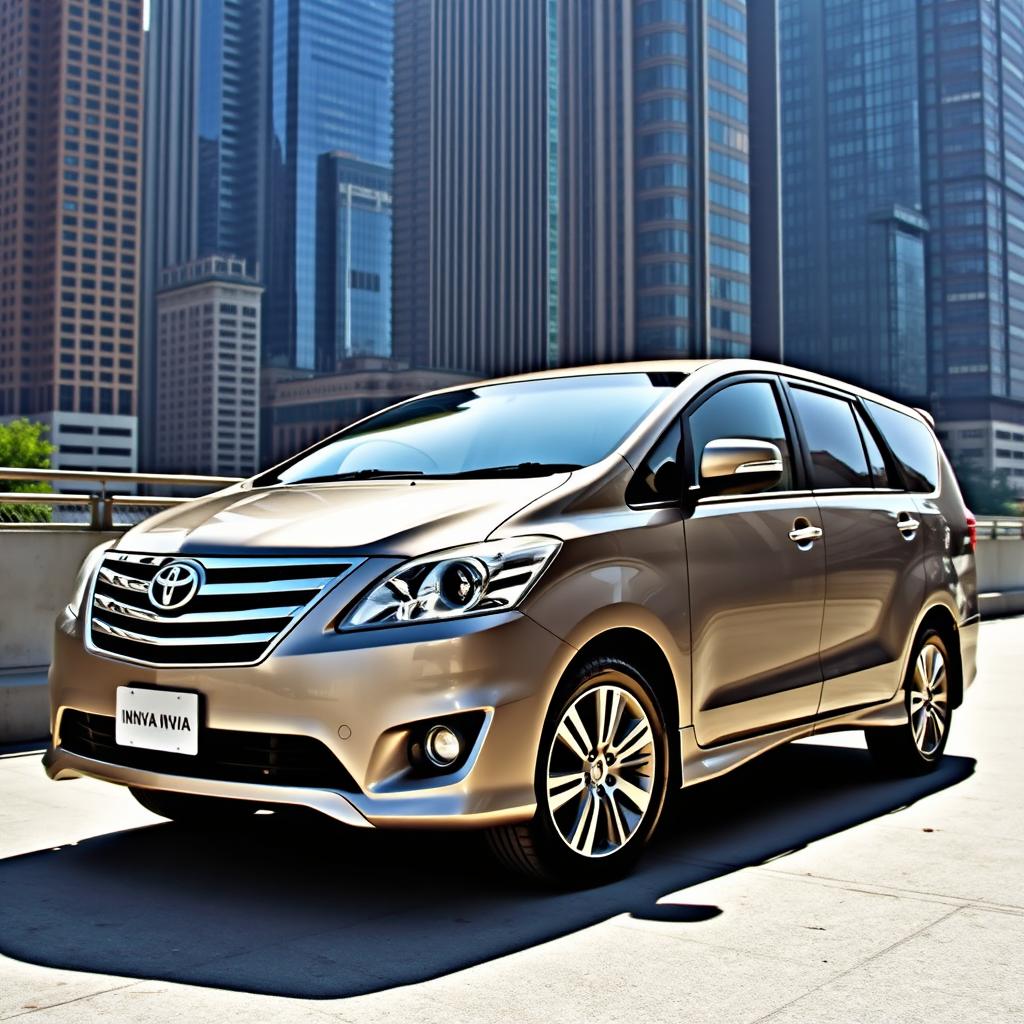 A sleek and stylish 2012 Toyota Innova, showcasing its modern design and features