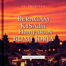 A stunning book cover design for 'Beragam Kisah di Hamparan Bumi Jogja'