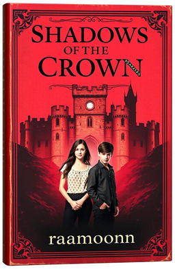 The cover of a novel titled 'Shadows of the Crown', featuring a vintage design