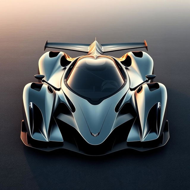 The ultimate hypercar, a masterpiece of automotive engineering and design, featuring a sleek, flowing body that harmoniously fuses nature's beauty with cutting-edge aerodynamics