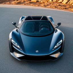 Envision a lightweight sports car focused on delivering pure driving fun, showcasing sleek, modern styling complemented by the revival of iconic pop-up headlights, adding a nostalgic touch