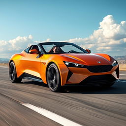 Envision a lightweight sports car focused on delivering pure driving fun, showcasing sleek, modern styling complemented by the revival of iconic pop-up headlights, adding a nostalgic touch