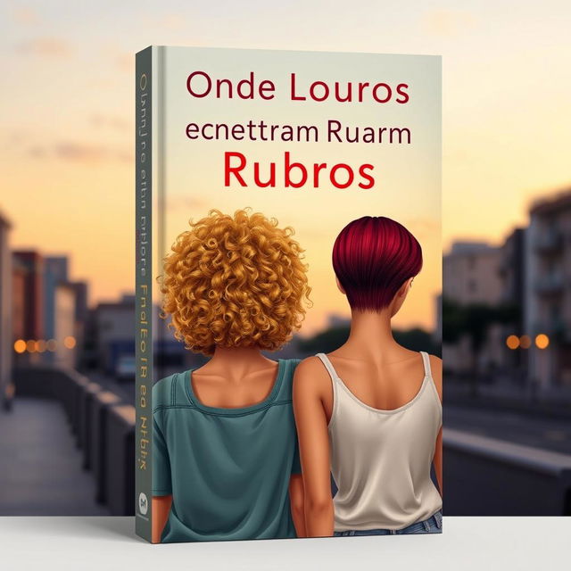 A book cover design for 'Onde Louros Encontram Rubros' that blends realism with contemporary aesthetics