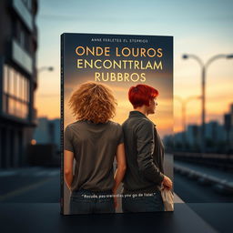 A book cover design for 'Onde Louros Encontram Rubros' that blends realism with contemporary aesthetics