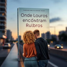 A book cover design for 'Onde Louros Encontram Rubros' that blends realism with contemporary aesthetics