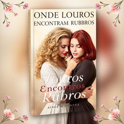 A romantic book cover for the title 'Onde Louros Encontram Rubros'