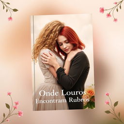 A romantic book cover for the title 'Onde Louros Encontram Rubros'