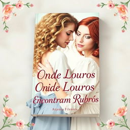 A romantic book cover for the title 'Onde Louros Encontram Rubros'