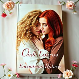 A romantic book cover for the title 'Onde Louros Encontram Rubros'