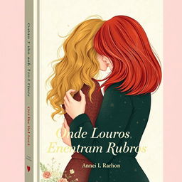 A romantic book cover for the title 'Onde Louros Encontram Rubros'