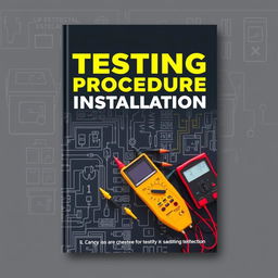 An engaging and professional book cover design for 'Testing Procedure Electrical Installation'