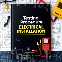 An engaging and professional book cover design for 'Testing Procedure Electrical Installation'