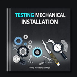 A sleek and professional book cover design for 'Testing Mechanical Installation'