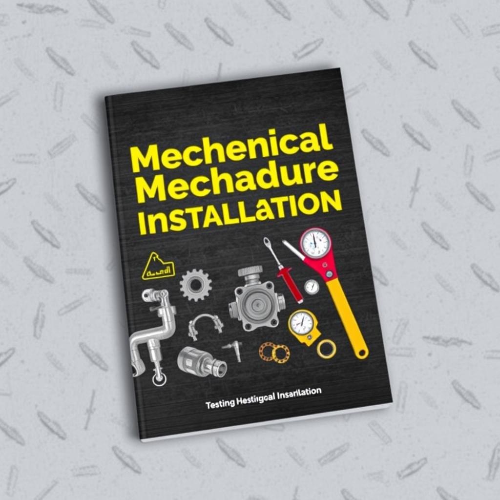 An eye-catching book cover design for 'Testing Procedure - Mechanical Installation'