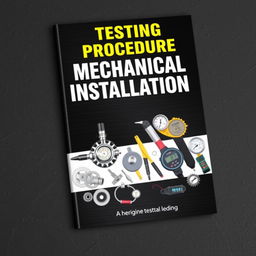 An eye-catching book cover design for 'Testing Procedure - Mechanical Installation'