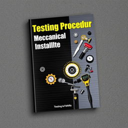 An eye-catching book cover design for 'Testing Procedure - Mechanical Installation'