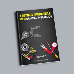 An eye-catching book cover design for 'Testing Procedure - Mechanical Installation'