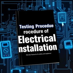 An engaging and professional book cover design for 'Testing Procedure of Electrical Installation'