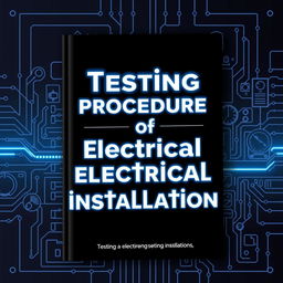 An engaging and professional book cover design for 'Testing Procedure of Electrical Installation'