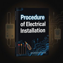 An engaging and professional book cover design for 'Testing Procedure of Electrical Installation'