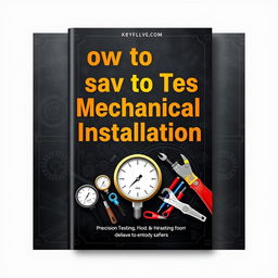 A professional and visually appealing book cover design for 'How to Test Mechanical Installation'