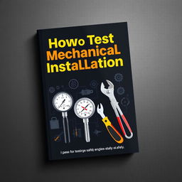 A professional and visually appealing book cover design for 'How to Test Mechanical Installation'