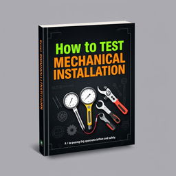 A professional and visually appealing book cover design for 'How to Test Mechanical Installation'