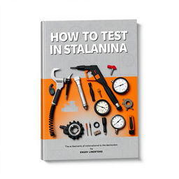 An attractive and modern book cover design for 'How to Test Mechanical Installation'