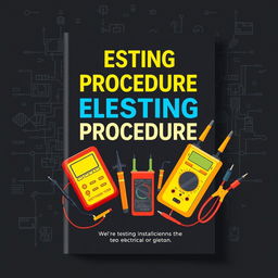 A professional and eye-catching book cover design for 'Testing Procedure of Electrical Installation'