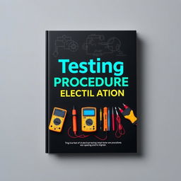 A professional and eye-catching book cover design for 'Testing Procedure of Electrical Installation'