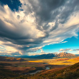 An expansive, captivating landscape capturing the essence of meteorology without any people