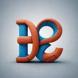 A vibrant capital letter 'R' intertwined with a realistic basketball, showcasing an interesting overlap between typography and sports.