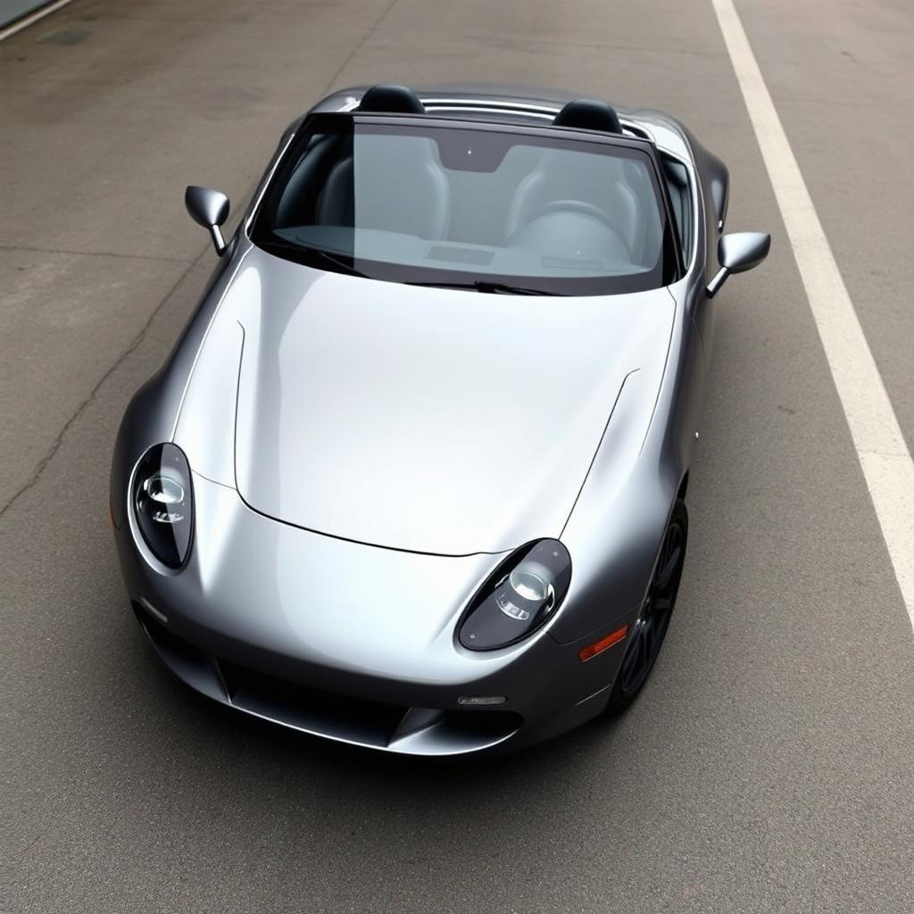 A sleek, modern lightweight sports car designed to compete with the Mazda MX-5, featuring retro pop-up headlights that blend charm with a contemporary aesthetic