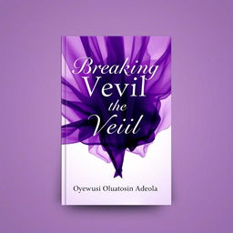 A captivating and thought-provoking book cover design featuring a striking use of different shades of purple in the background