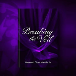 A captivating and thought-provoking book cover design featuring a striking use of different shades of purple in the background