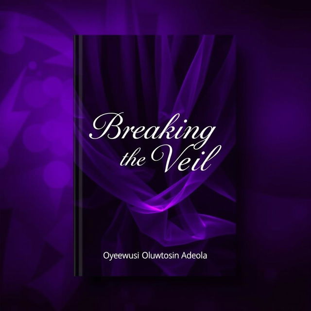 A captivating and thought-provoking book cover design featuring a striking use of different shades of purple in the background