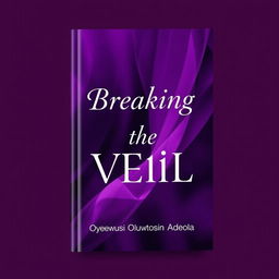 A captivating and thought-provoking book cover design featuring a striking use of different shades of purple in the background