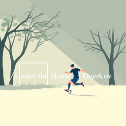 A minimalist image depicting a soccer player in motion, about to score a goal