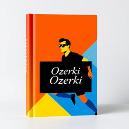 A deliciously vibrant book cover featuring a minimalist image of a soccer player wearing sunglasses, confidently striding towards the goal