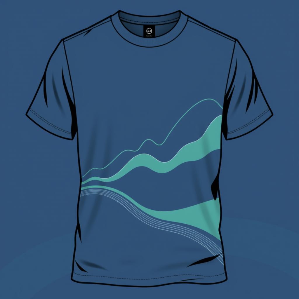 A stylish and modern t-shirt design featuring an abstract representation of exit liquidity with smooth flowing graphs and lines