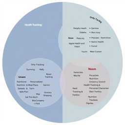 A detailed and informative Venn diagram with three intersecting circles