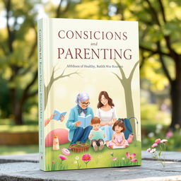 A beautifully designed book cover for a book on conscious and healthy parenting