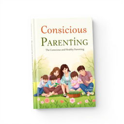 A beautifully designed book cover for a book on conscious and healthy parenting