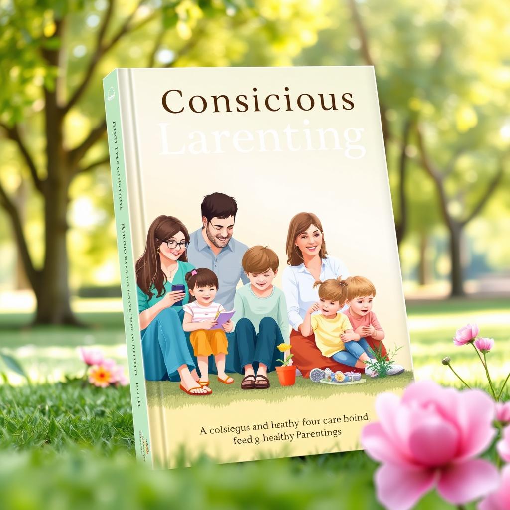 A beautifully designed book cover for a book on conscious and healthy parenting