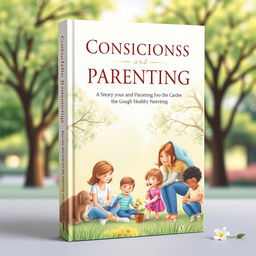 A beautifully designed book cover for a book on conscious and healthy parenting